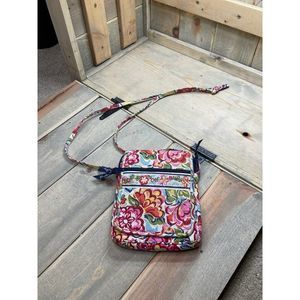 SMALL Vera Bradley Quilted Floral Butterfly Crossbody Pink Green Blue